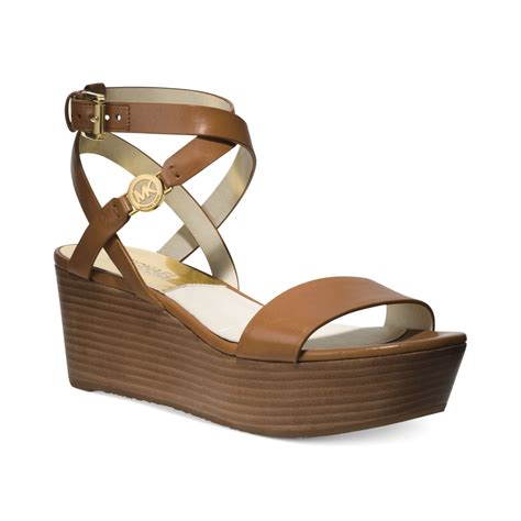 michael michael kors shoes charm platform wedge sandals|michael kors wedge boots.